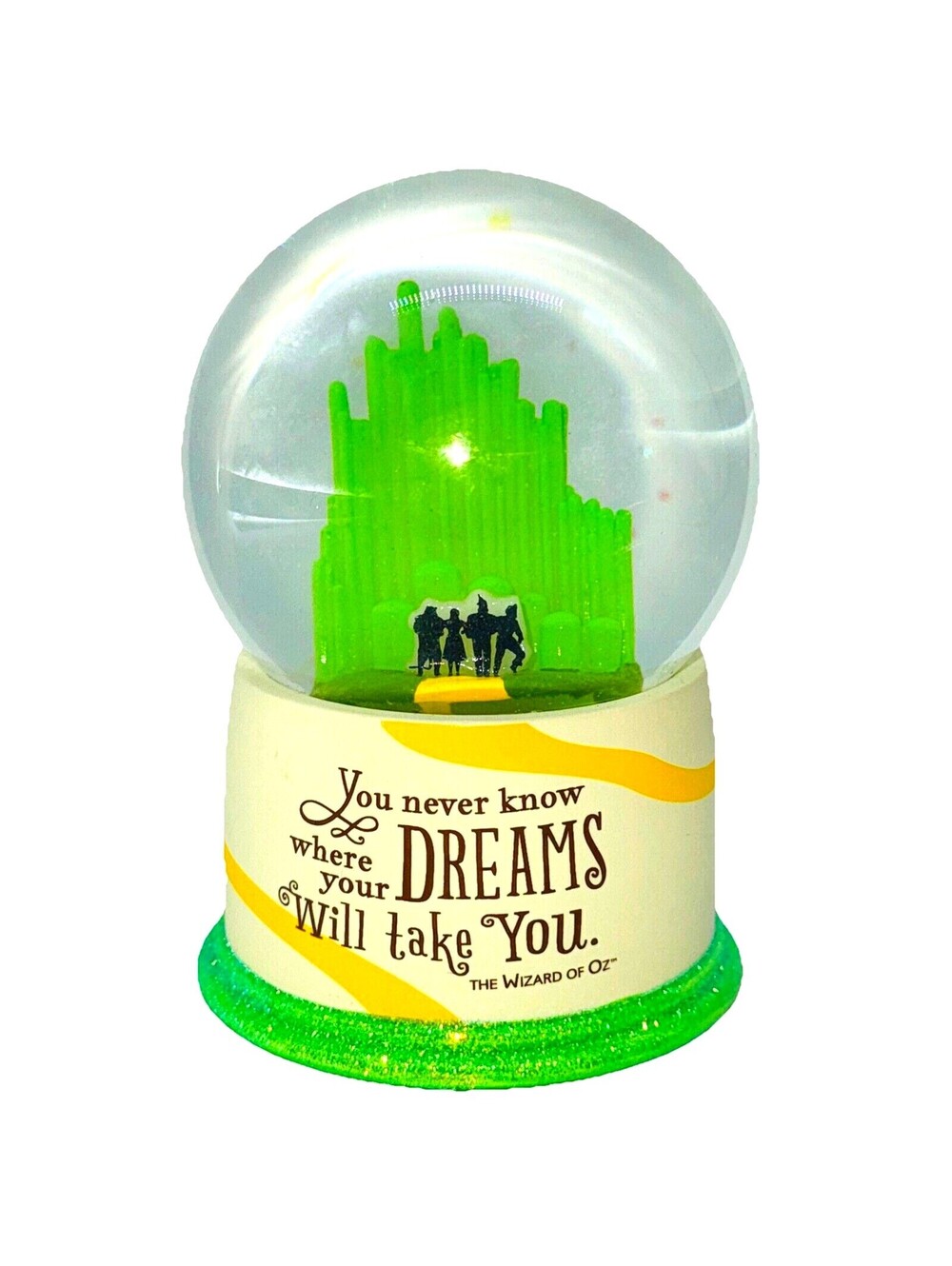 Hallmark Wizard Of Oz Water Snow Globe 5" Emerald City Dorothy Scarecrow Tin Man